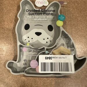 Gray Divided Silicone Suction Plate
